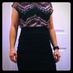 Beautiful black and pink special occasion dress